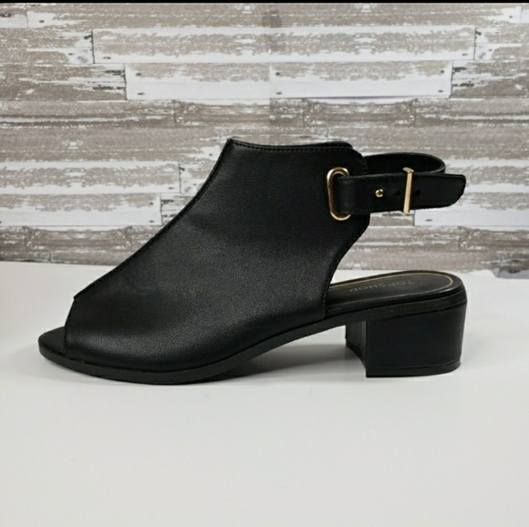 Top Shop Black Open Toe Sandals - Picture 4 of 8